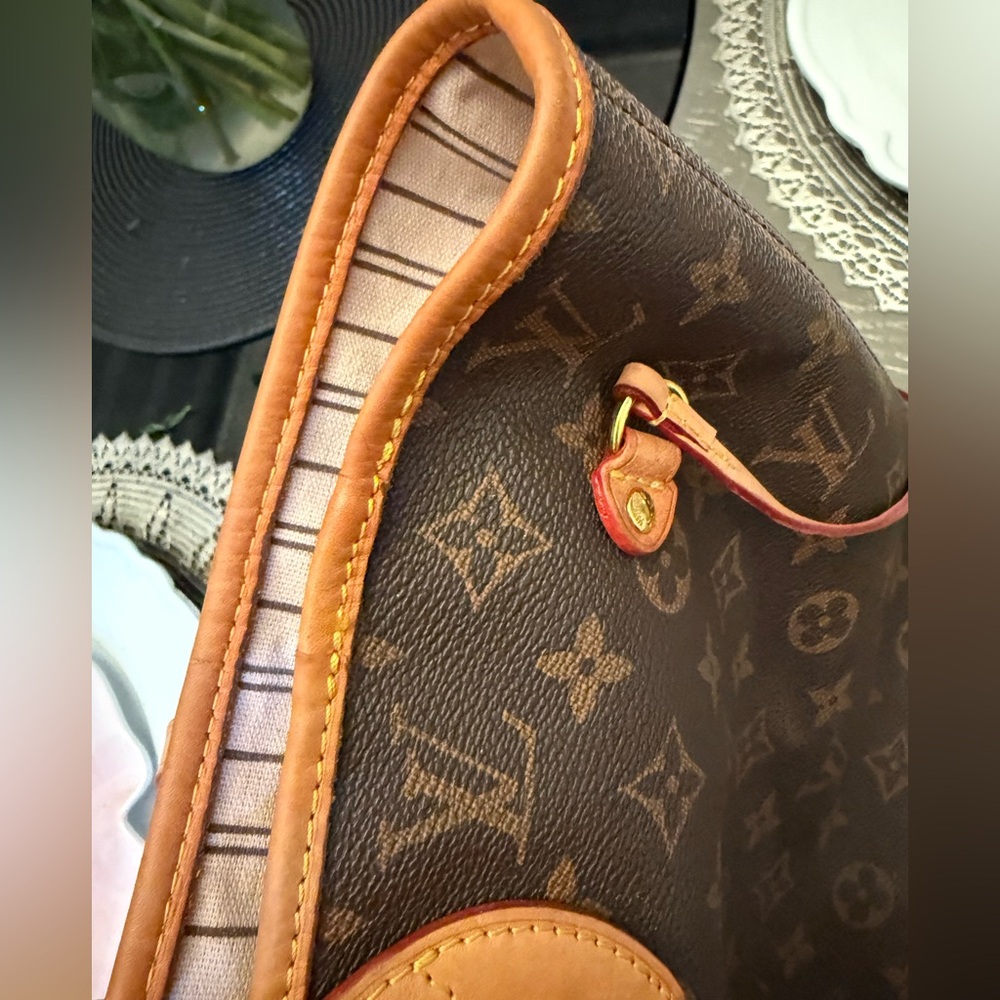 Brown and Tan Monogram Tote - Picture 10 of 15